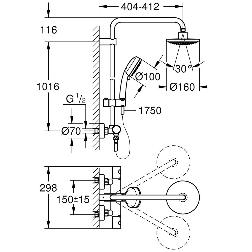 GROHE Tempesta Cosmopolitan Duschsystem 5 GROHE Tempesta Cosmopolitan Duschsystem – Bild 3
