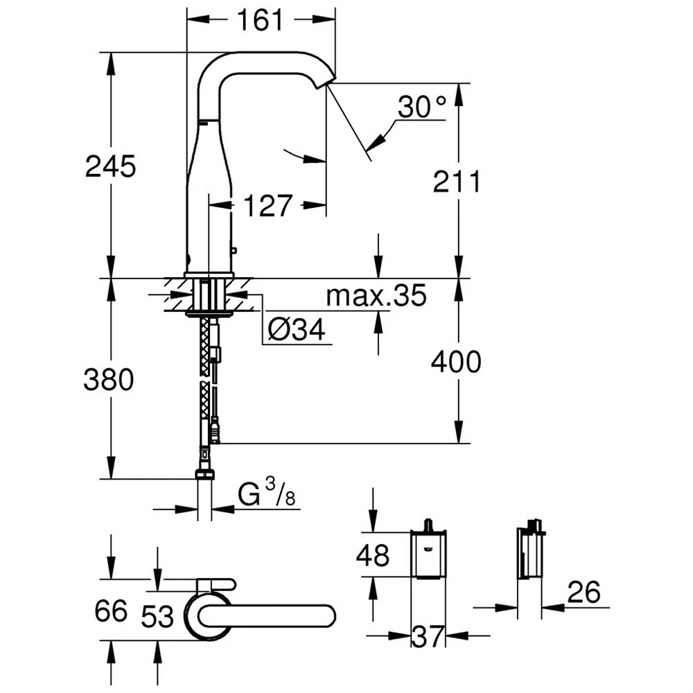 GROHE Essence E Infrarot-Elektronik Für Waschtisch Mit Mischung 5 GROHE Essence E Infrarot-Elektronik Für Waschtisch Mit Mischung – Bild 3