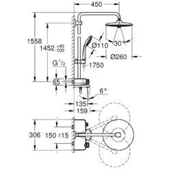 GROHE Euphoria SmartControl Duschsystem 260 Mono Mit Thermostat-Wannenbatterie 15 GROHE Euphoria SmartControl Duschsystem 260 Mono Mit Thermostat-Wannenbatterie -Megabad Verkäufe hersteller grohe euphoria duschsysteme smartcontrol 260 2046652