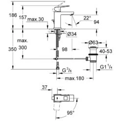 GROHE Eurocube Einhandmischbatterie Mit Ablaufgarnitur 7 GROHE Eurocube Einhandmischbatterie Mit Ablaufgarnitur -Megabad Verkäufe hersteller grohe eurocube waschtisch 803162
