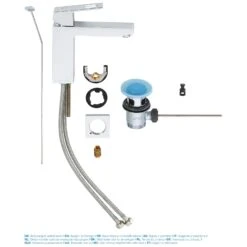 GROHE Eurocube Einhand-Waschtischbatterie M-Size, Mittelhoch Mit Ablaufgarnitur -Megabad Verkäufe hersteller grohe eurocube waschtisch einhand waschtischbatterie 2338609