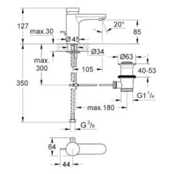 GROHE Eurosmart CT Selbstschluss-Waschtischbatterie -Megabad Verkäufe hersteller grohe eurosmart cs waschtisch ct 325289