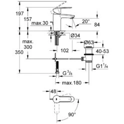 GROHE Eurostyle C Silkmove ES Einhand-Waschtischbatterie DN 15, S-Size -Megabad Verkäufe hersteller grohe eurostyle waschtisch silkmove es 803155