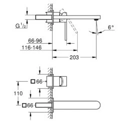 GROHE Plus 2-Loch-Waschtischbatterie, Ausladung 20,3 Cm -Megabad Verkäufe hersteller grohe plus waschtisch 2 loch 2653669