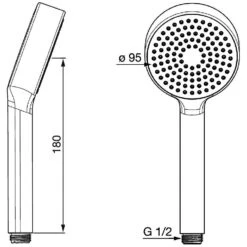 Hansa HANSABASICJET Handbrause 1-strahlig -Megabad Verkäufe hersteller hansa brausenprogramm handbrausen brauseschlaeuche hansabasicjet 1216436