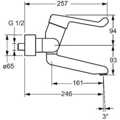 Hansa HANSAMEDIPRO Waschtisch-Einhand-Sicherheitsbatterie -Megabad Verkäufe hersteller hansa hansamedipro waschtisch einhand sicherheitsbatterie 627105