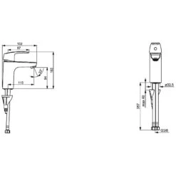 Hansa HANSAPINTO XL Waschtisch-Einhand-Einlochbatterie -Megabad Verkäufe hersteller hansa hansapinto neu waschtisch xl 1220005