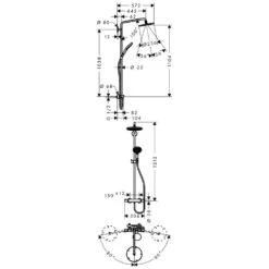 Hansgrohe Raindance Select 240 Showerpipe -Megabad Verkäufe hersteller hansgrohe axor pharo brausenprogramm brausesets 1122537