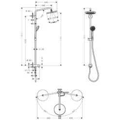 Hansgrohe Croma 220 Showerpipe Reno Mit Brausearm 40 Cm -Megabad Verkäufe hersteller hansgrohe axor pharo brausenprogramm brausesets 1122563