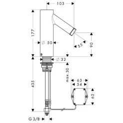 AXOR Starck Elektronik-Waschtischmischer Mit Temperaturregulierung, Batteriebetrieb, DN15 7 AXOR Starck Elektronik-Waschtischmischer Mit Temperaturregulierung, Batteriebetrieb, DN15 -Megabad Verkäufe hersteller hansgrohe axor pharo starck waschtisch 1129033
