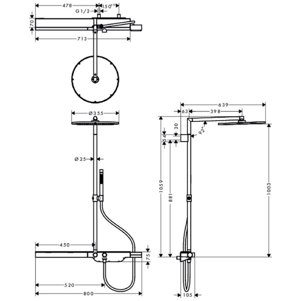 AXOR ShowerSolutions Showerpipe 800 4 AXOR ShowerSolutions Showerpipe 800 – Bild 2