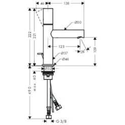 AXOR Uno Einhebel-Waschtischmischer 110 Mit Zerogriff Und Ablaufgarnitur -Megabad Verkäufe hersteller hansgrohe axor uno waschtisch einhebel 1551432