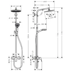 Hansgrohe Crometta S 240 1jet Showerpipe Mit Einhebelmischer 11 Hansgrohe Crometta S 240 1jet Showerpipe Mit Einhebelmischer -Megabad Verkäufe hersteller hansgrohe brausenprogramm showerpipe croma select 1210401