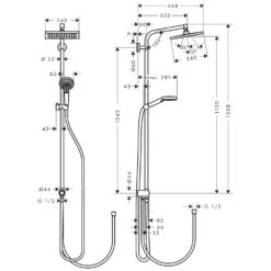 Hansgrohe Crometta E 240 1jet Showerpipe Reno EcoSmart -Megabad Verkäufe hersteller hansgrohe brausenprogramm showerpipe crometta 240 1210407