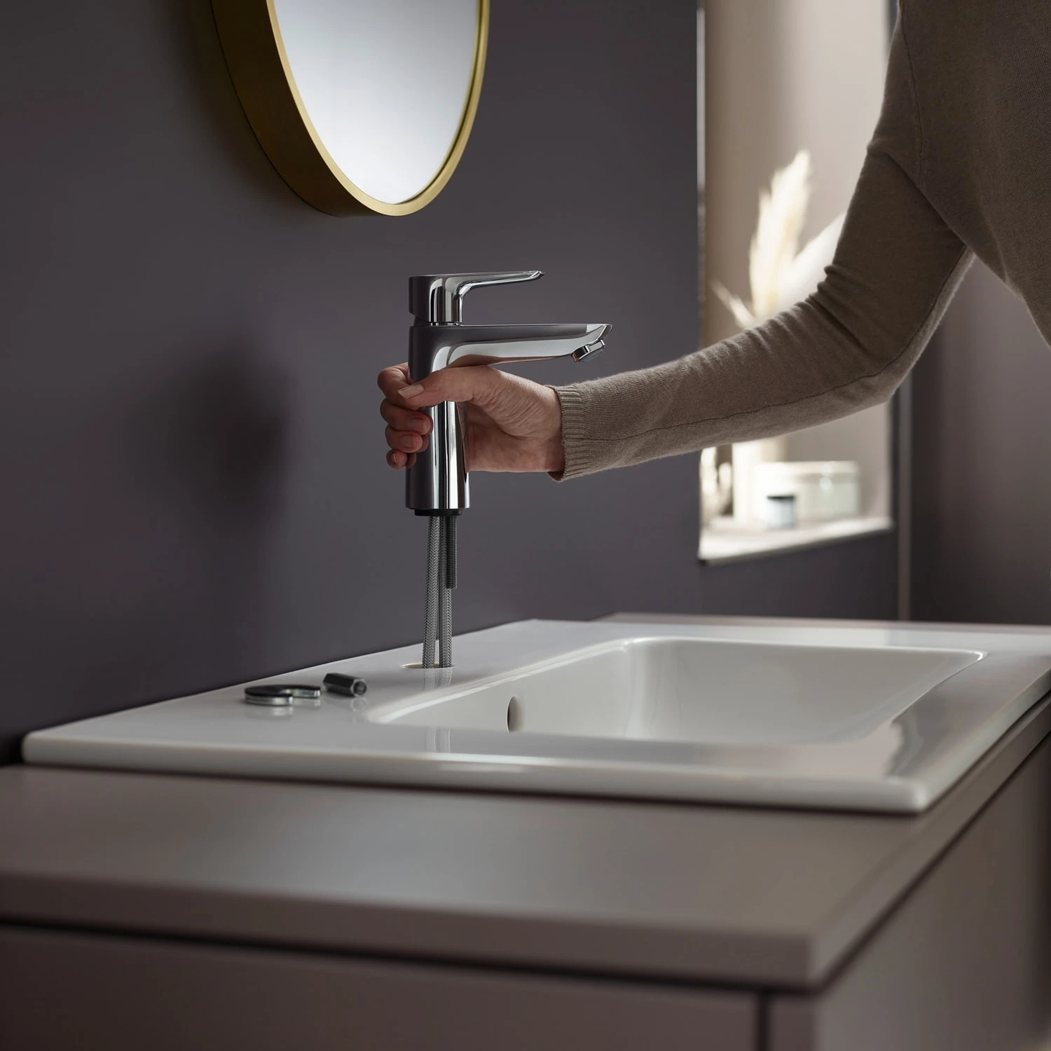 Hansgrohe Talis E Einhebel-Waschtischmischer 110 Mit Push-Open-Ablaufgarnitur 6 Hansgrohe Talis E Einhebel-Waschtischmischer 110 Mit Push-Open-Ablaufgarnitur – Bild 4