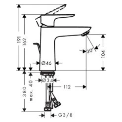 Hansgrohe Talis E Einhebel-Waschtischmischer 110 CoolStart Mit Ablaufgarnitur 5 Hansgrohe Talis E Einhebel-Waschtischmischer 110 CoolStart Mit Ablaufgarnitur -Megabad Verkäufe hersteller hansgrohe talis waschtisch einhebel waschtischmischer 4299145