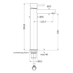 Herzbach DESIGN IX PVD COPPER STEEL Waschtisch-Einlochbatterie XL-Size Schaft Ohne Ablaufgarnitur -Megabad Verkäufe hersteller herzbach design ix pvd waschtisch 6977873