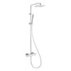 Herzbach LIVING SPA Duschsäule Mit Regenbrause 30 Cm Eckig, Mit Stabhandbrause -Megabad Verkäufe hersteller herzbach neo castell brause duschsaeule 6957938