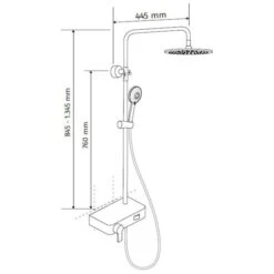HSK Aquaswitch Shower-Set RS 200 Mix Mit Einhebelmischer Und Kopfbrause Rund 40 Cm -Megabad Verkäufe hersteller hsk duschsysteme duschpaneele aquaswitch 200 753795