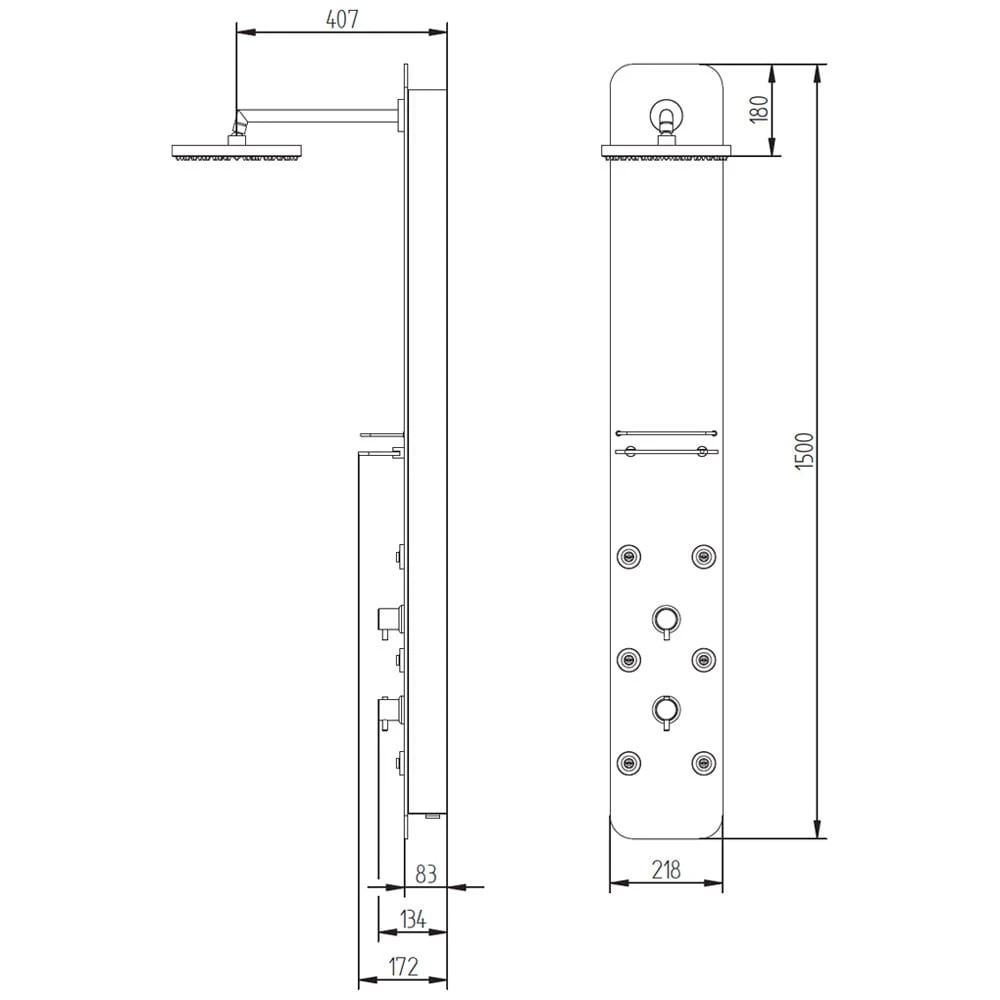 HSK Softcube Duschpaneel Kopfbrause Flach, Rund 40 Cm 7 HSK Softcube Duschpaneel Kopfbrause Flach, Rund 40 Cm – Bild 5