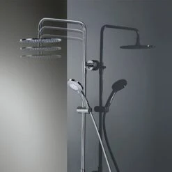 HSK Shower-Set Modell RS 200 Thermostat, Kopfbrause Flach, Rund 30 Cm -Megabad Verkäufe hersteller hsk duschsysteme shower set 200 599368