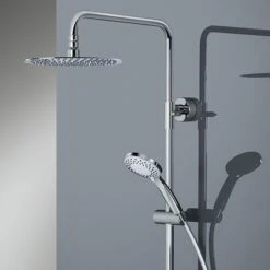 HSK AquaSwitch RS 200 Thermostat Shower-Set, Kopfbrause Superflach Ø 25 Cm -Megabad Verkäufe hersteller hsk duschsysteme shower set 200 684192