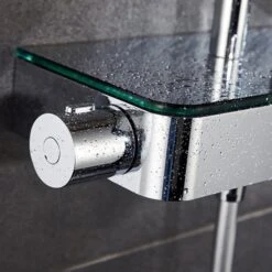 HSK AquaSwitch RS 200 Thermostat Shower-Set, Kopfbrause Superflach Ø 25 Cm -Megabad Verkäufe hersteller hsk duschsysteme shower set 200 684194