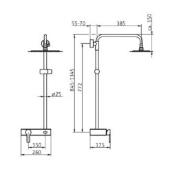 HSK RS Softcube Shower-Set AquaSwitch Mit Einhebelmischer Und Kopfbrause 30 X 20 Cm -Megabad Verkäufe hersteller hsk duschsysteme shower set softcube 3007715