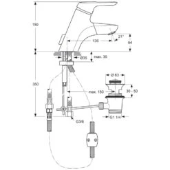 Ideal Standard CeraMix Blue Waschtischarmatur Lift -Megabad Verkäufe hersteller ideal standard armaturen ceramix blue 1072734