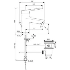 Ideal Standard CeraPlus 2 Waschtischarmatur Mit Metallablauf -Megabad Verkäufe hersteller ideal standard armaturen ceraplus 2 1244398