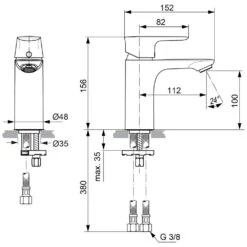 Ideal Standard Connect Air Waschtischarmatur Ohne Ablaufgarnitur -Megabad Verkäufe hersteller ideal standard armaturen connect air 1458776