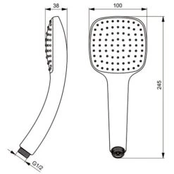 Ideal Standard Idealrain Cube 1-Funktionshandbrause M1 -Megabad Verkäufe hersteller ideal standard armaturen idealrain brauseprogramm 1073700