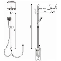 Ideal Standard Idealrain Cube Duschsystem Zur Kombination Mit Aufputz Armatur -Megabad Verkäufe hersteller ideal standard armaturen idealrain brauseprogramm 597219