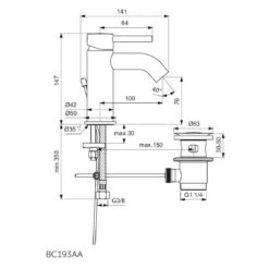 Ideal Standard Ceraline Waschtischarmatur Mit Ablaufgarnitur -Megabad Verkäufe hersteller ideal standard badarmaturen ceraline waschtisch 2742829