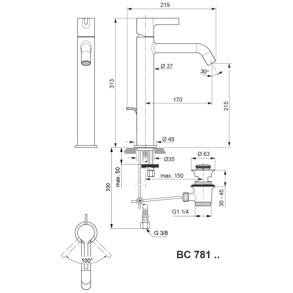 Ideal Standard Joy Waschtischarmatur Mit Langem Sockel Und Ablaufgarnitur 7 Ideal Standard Joy Waschtischarmatur Mit Langem Sockel Und Ablaufgarnitur – Bild 5
