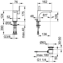 Keuco EDITION 11 Einhebel-Waschtischmischer 110, Mit Zugstangen-Ablaufgarnitur -Megabad Verkäufe hersteller keuco armaturen edition 11 waschtisch 2130958