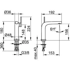 Keuco EDITION 400 Einhebel-Waschtischmischer 150, Ohne Ablaufgarnitur -Megabad Verkäufe hersteller keuco armaturen edition 400 waschtisch 2948539