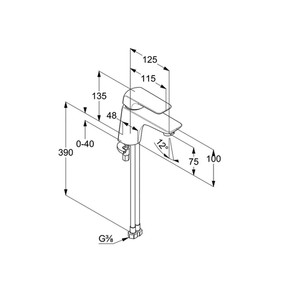 Kludi AMEO Waschtisch-Einhandmischer Ohne Ablaufgarnitur 5 Kludi AMEO Waschtisch-Einhandmischer Ohne Ablaufgarnitur – Bild 3