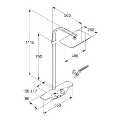 Kludi COCKPIT Discovery Thermostat Dual Power System DN 15 -Megabad Verkäufe hersteller kludi duschsysteme cockpit discovery thermostat 2617048