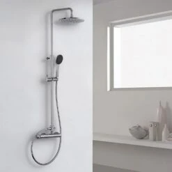 Kronenbach Duschsystem 2.0 Rund Mit Einhebelmischer Und Kopfbrause 22,5 Cm