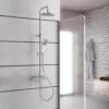 Kronenbach Duschsystem Aufputz Mit Thermostat Und Kopfbrause Ø 22,5 Cm, Rund -Megabad Verkäufe hersteller kronenbach duschsaeulen duschsystem 2 rund 1602231