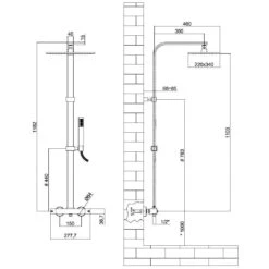 Kronenbach Duschsystem Aufputz Mit Thermostat, Eckig -Megabad Verkäufe hersteller kronenbach duschsystem eckig thermostat 1353760