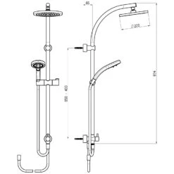 House Duschsystem Mit Umsteller Und Kopfbrause Rund, Aufputz -Megabad Verkäufe hersteller megabad profi collection brausenprogramm duschsysteme 9166827