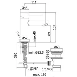 Loft 2.0 Einhebel-Waschtischbatterie Mit Kaltstart, Mit Ablaufgarnitur -Megabad Verkäufe hersteller megabad sortiment badarmaturen architekt 400 937605