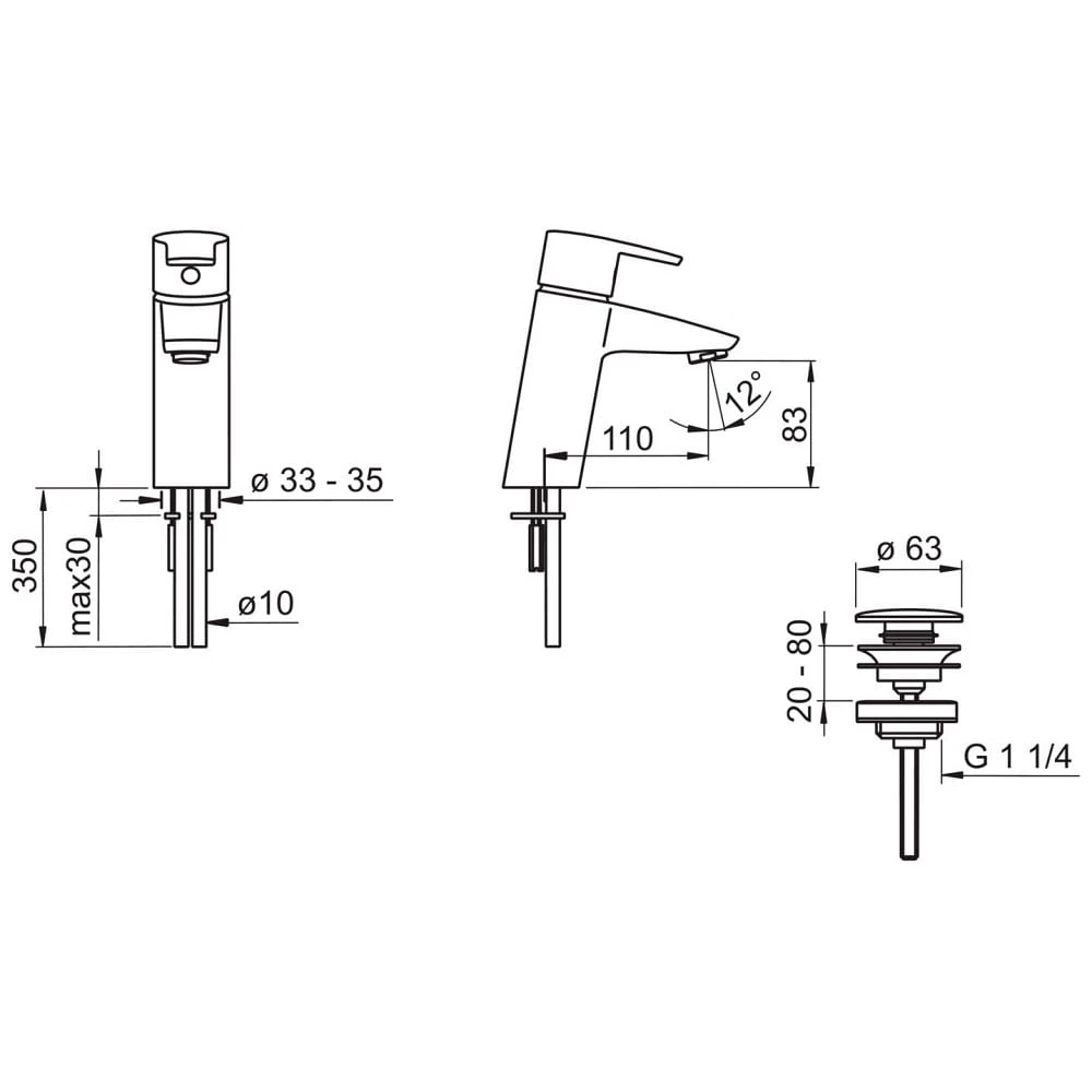 Oras Cubista Waschtisch-Einhand-Batterie 4 Oras Cubista Waschtisch-Einhand-Batterie – Bild 2
