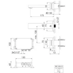Steinberg IFlow Vollelektronische Wand-Waschtisch- Armatur, Rosette Eckig -Megabad Verkäufe hersteller steinberg iflow waschtisch vollelektonische wand 13015056