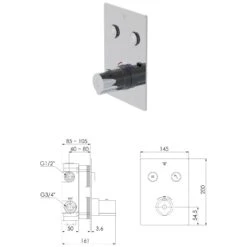 Steinberg Sensual Rain Pushtronic Set 3 Eckig, Thermostat, 2 Verbraucher, Mit Regenbrause 18 X 30 Cm -Megabad Verkäufe hersteller steinberg sensual rain duschsysteme pushtronic 3572312