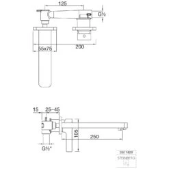 Steinberg Serie 230 Wand-Einhebelmischbatterie Ausladung 25 Cm 7 Steinberg Serie 230 Wand-Einhebelmischbatterie Ausladung 25 Cm -Megabad Verkäufe hersteller steinberg serie 230 waschtisch wand 2208721