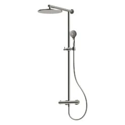 Herzbach LIVING SPA Duschsäule Mit Regenbrause 30 Cm Rund, Mit Handbrause