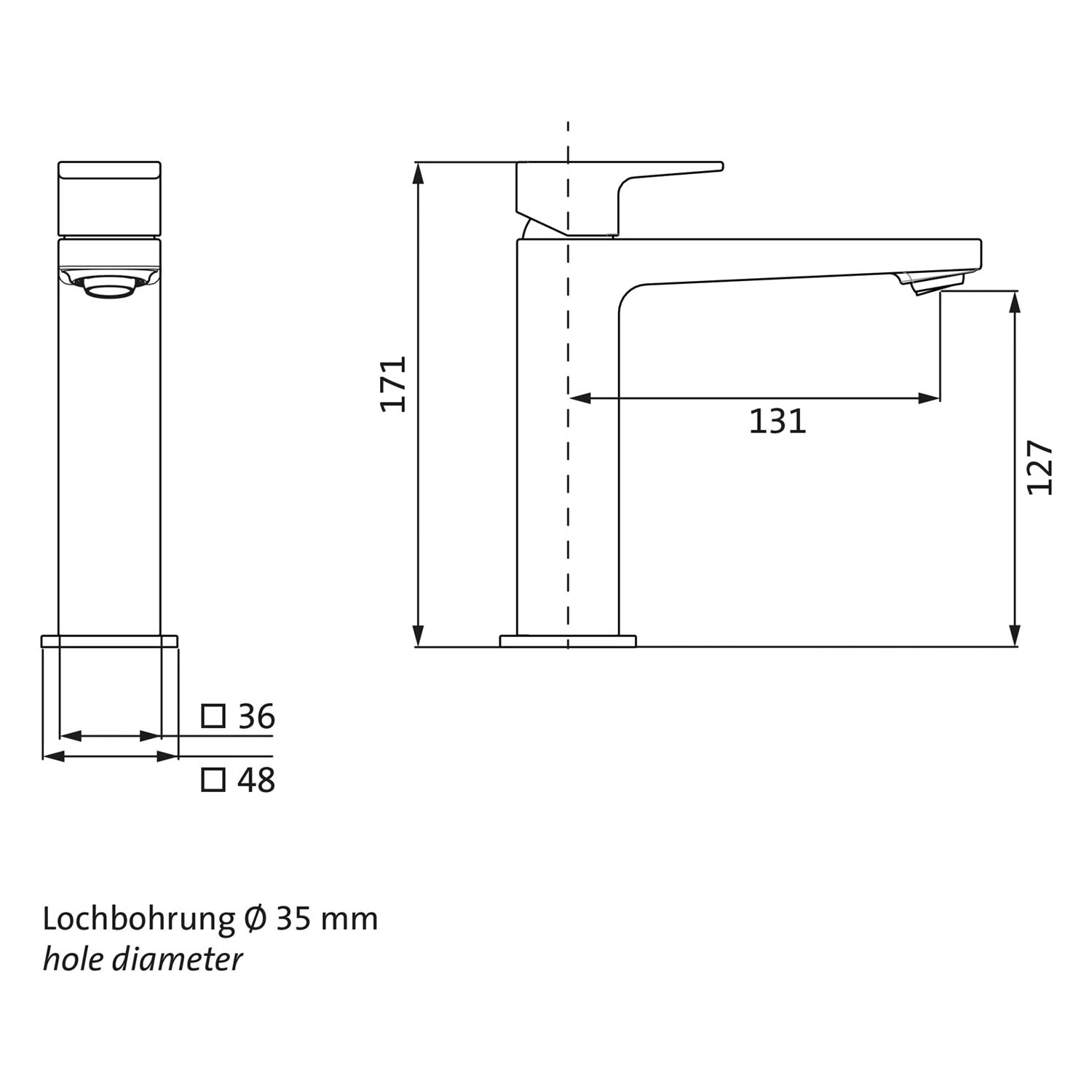 Herzbach CEO Waschtisch-Einlochbatterie M-Size Ohne Ablaufgarnitur 4 Herzbach CEO Waschtisch-Einlochbatterie M-Size Ohne Ablaufgarnitur – Bild 2